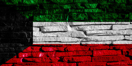 Flag of Kuwait on a textured background. concept collage.の写真素材