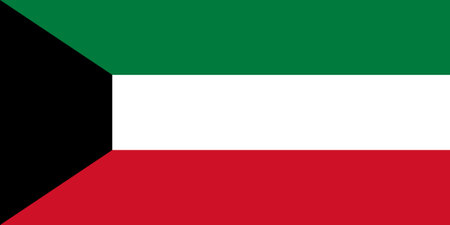 Kuwait national flag. Symbol of international world asian arab country. State official kuwaiti sign.の写真素材