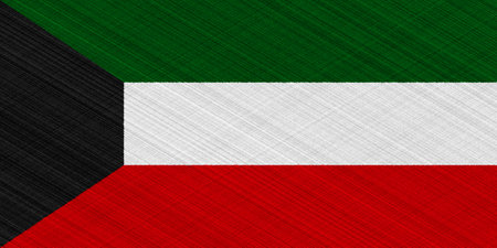 Flag of Kuwait on a textured background. concept collage.の写真素材