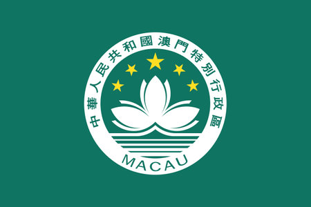 Illustration flag of Macau. Macau flag of background. Flag symbol of Macanese.の写真素材
