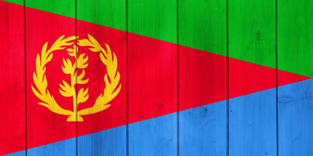 Flag of State of Eritrea on a textured background. concept collage.の写真素材