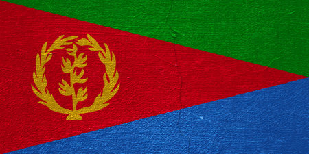 Flag of State of Eritrea on a textured background. concept collage.の写真素材