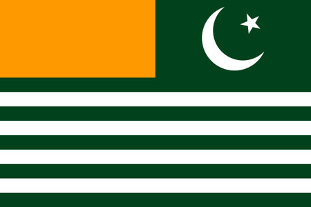 State flag of Azad Kashmir. The official colors and proportions are correct. Flag of the Azad Kashmir. Illustration.の写真素材