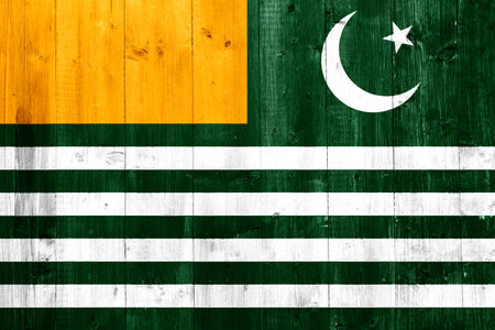 Flag of Azad Kashmir on a textured background. concept collage.の写真素材