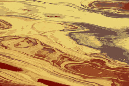 Illustration of water ripple texture background. Wavy water surface during sunset, golden light reflecting in the water.のイラスト素材