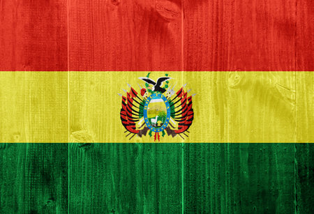 Flag of Bolivia on a textured background. concept collageの写真素材