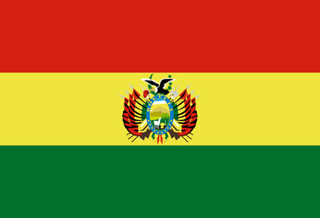 Flag of Bolivia. The official colors and proportions are correct. State flag of Bolivia. Bolivia flag illustrationの写真素材