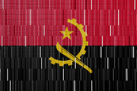Flag of Republic of Angola on a textured background. concept collage.の写真素材