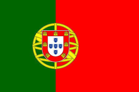 Flag of Portuguese Republic. The official colors and proportions are correct. National flag of the Portuguese Republic. Portuguese Republic flag illustration.の写真素材