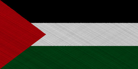 Flag of State of Palestine on a textured background. concept collage.の写真素材