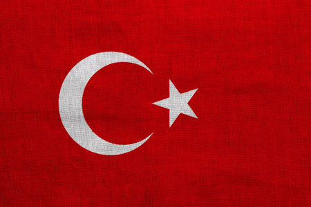 Flag of Turkey on a textured background. concept collage.の写真素材
