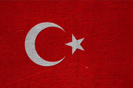 Flag of Turkey on a textured background. concept collage.の写真素材