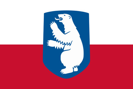 Flag of Administrative divisions of Greenland. The official colors and proportions are correct. Administrative divisions of Greenland flag illustration.の写真素材