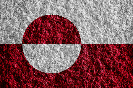 Flag of Administrative divisions of Greenland on a textured background. concept collage.の写真素材