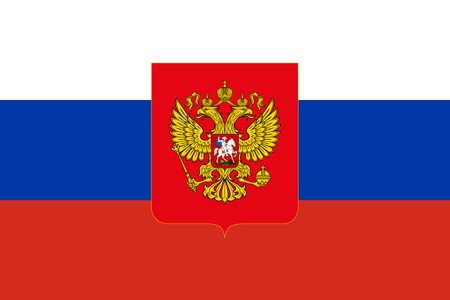 Flag of Russian Federation. The official colors and proportions are correct. National flag of Russian Federation. Russian Federation flag illustration.の写真素材