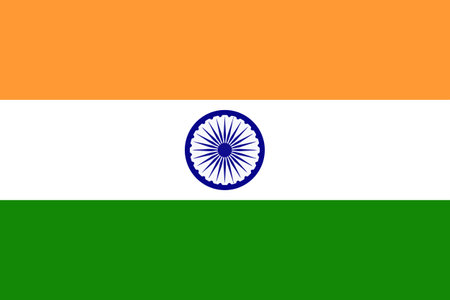 The official current flag of the REPUBLIC OF INDIA. State flag of the REPUBLIC OF INDIA. Illustration.の写真素材