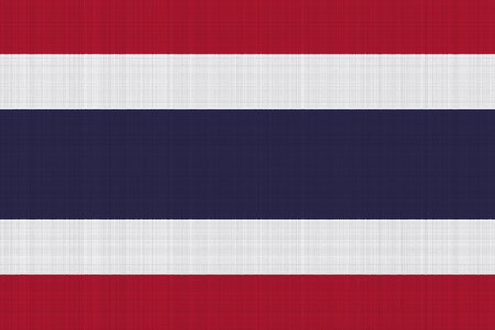 Flag of the Kingdom of Thailand on a textured background. concept collage.の写真素材