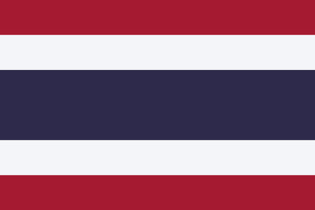 The official current flag and coat of arms of the Kingdom of Thailand. State flag of the Kingdom of Thailand. Illustration.の写真素材
