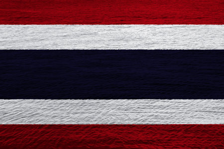 Flag of the Kingdom of Thailand on a textured background. concept collage.の写真素材