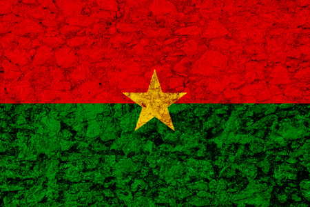 Flag of Burkina Faso on a textured background. concept collage.の写真素材