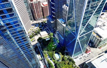 View of urban development in San Francisco in California, USAの写真素材