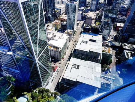 View of urban development in San Francisco in California, USAの写真素材