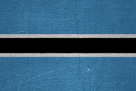 Flag of Republic of Botswana on a textured background. concept collage.の写真素材