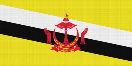 Flag of Brunei Darussalam on a textured background. concept collage.の写真素材