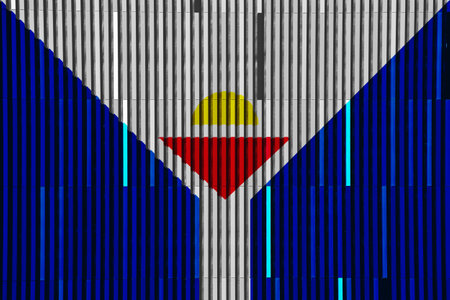 Flag of Collectivity of Saint Martin on a textured background. Concept collage.の写真素材