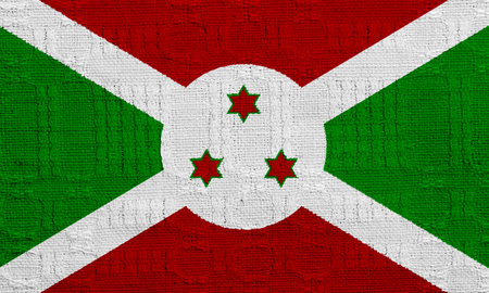 Flag of Republic of Burundi on a textured background. Concept collage.の写真素材