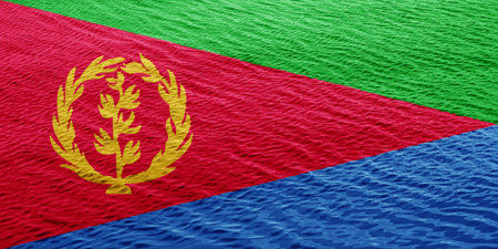 Flag of State of Eritrea on a textured background. concept collage.の写真素材