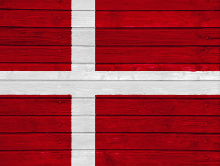 Flag of Denmark on a textured background. concept collage.の写真素材