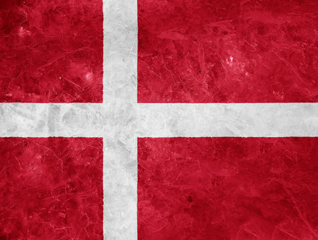 Flag of Denmark on a textured background. concept collage.の写真素材