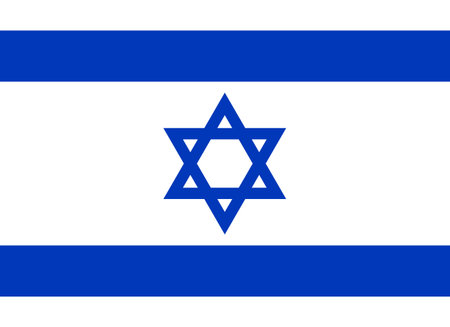 The official current flag of Israel. State flag of Israel. Illustration.の写真素材