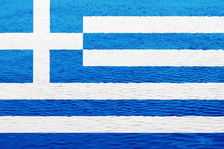 Flag of Greece on a textured background. Concept collage.の写真素材