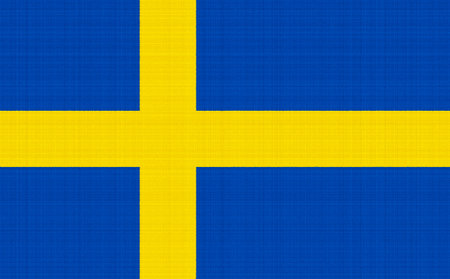Flag of Kingdom of Sweden on a textured background. Concept collage.の写真素材
