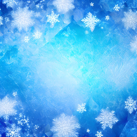 Generative AI fantasies on the theme of chaotic New Year's ice texture. Background for a Christmas card in a modern style.の素材