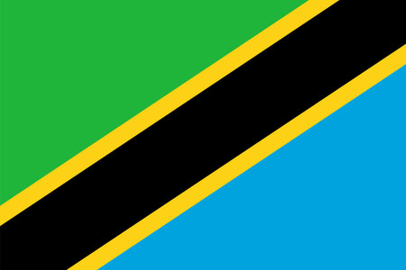 The official current flag of United Republic of Tanzania. State flag of Tanzania. Illustration.の写真素材