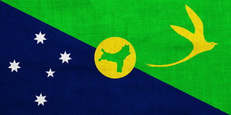 Flag of Christmas Island on a textured background. Concept collage.の写真素材