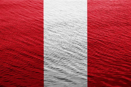 Flag of Republic of Peru on a textured background. Concept collage.の写真素材