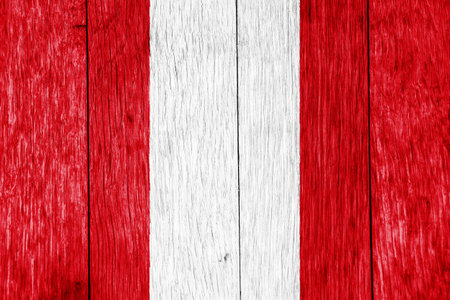Flag of Republic of Peru on a textured background. Concept collage.の写真素材