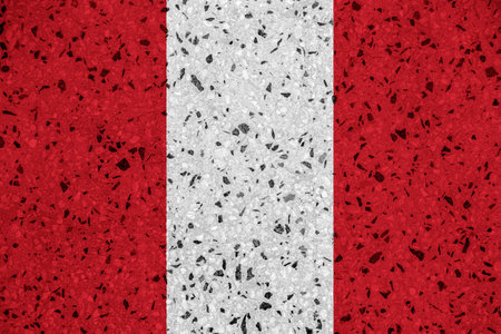 Flag of Republic of Peru on a textured background. Concept collage.の写真素材