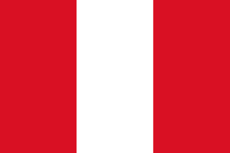 The official current flag of the Republic of Peru. State flag of Peru. Illustration.の写真素材