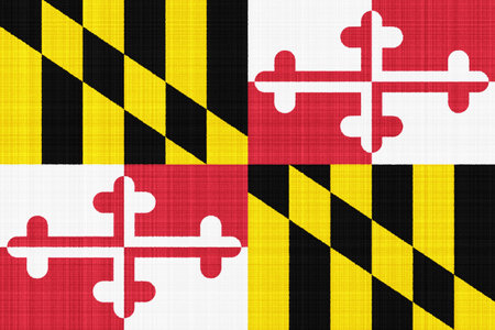 Flag of Maryland USA on a textured background. Concept collage.の写真素材