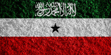 Flag of Republic of Somaliland on a textured background. Concept collage.の写真素材