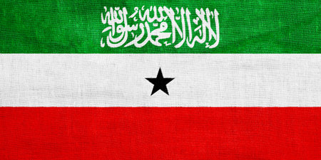 Flag of Republic of Somaliland on a textured background. Concept collage.の写真素材