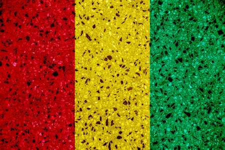 Flag of Republic of Guinea on a textured background. Concept collage.の写真素材