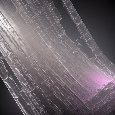 Fantasy generative AI Glassformism. Background made of transparent glass and crystals.の素材