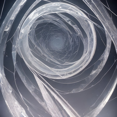 Fantasy generative AI Glassformism. Background made of transparent glass and crystals.の素材