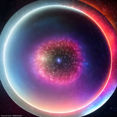 Fantasy generative AI Glassformism. Space, nebula, earth are contained within a glass sphere.の素材